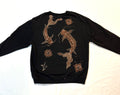 Hand-Painted Koi Fish Crew Neck - LJS Design - Mens Large