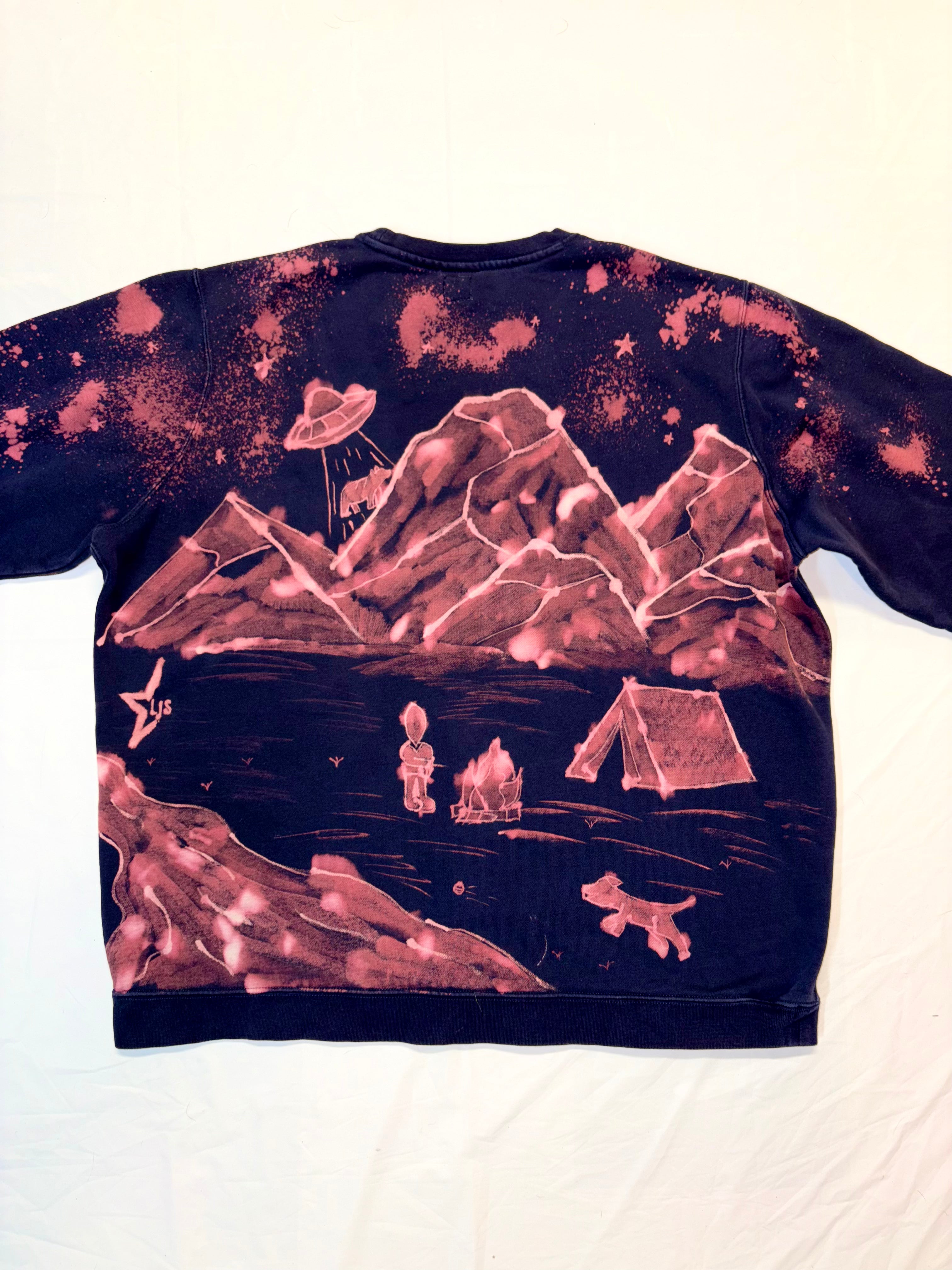 Alien Invasion Hand-Painted Navy Jacket – They're After Your S'mores