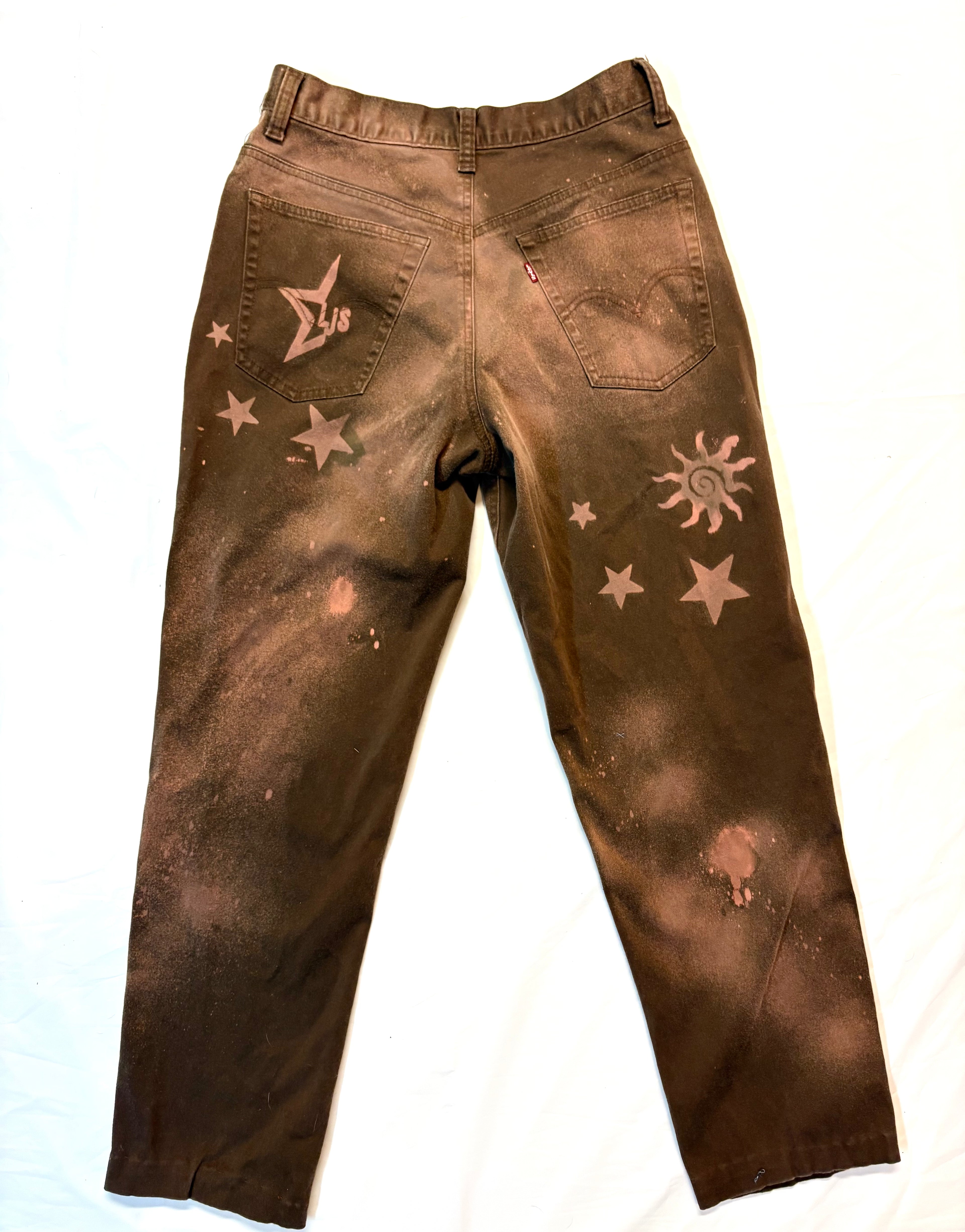 Hand Splash-Dyed Levi's – Stars, Butterflies, Suns & Hearts
