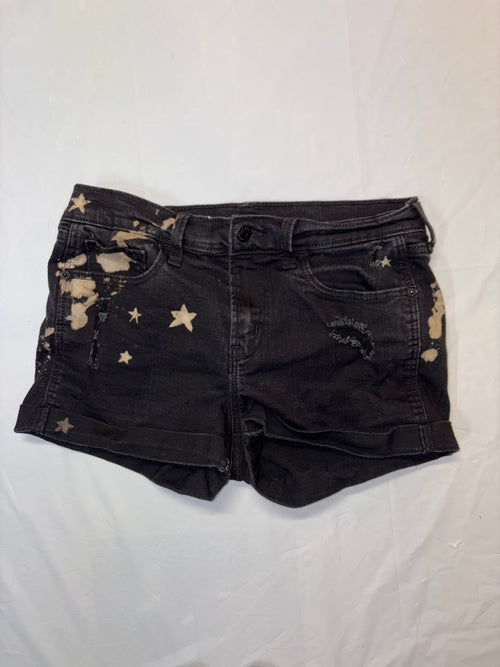 Black Denim Star Shorts - Summer Ready