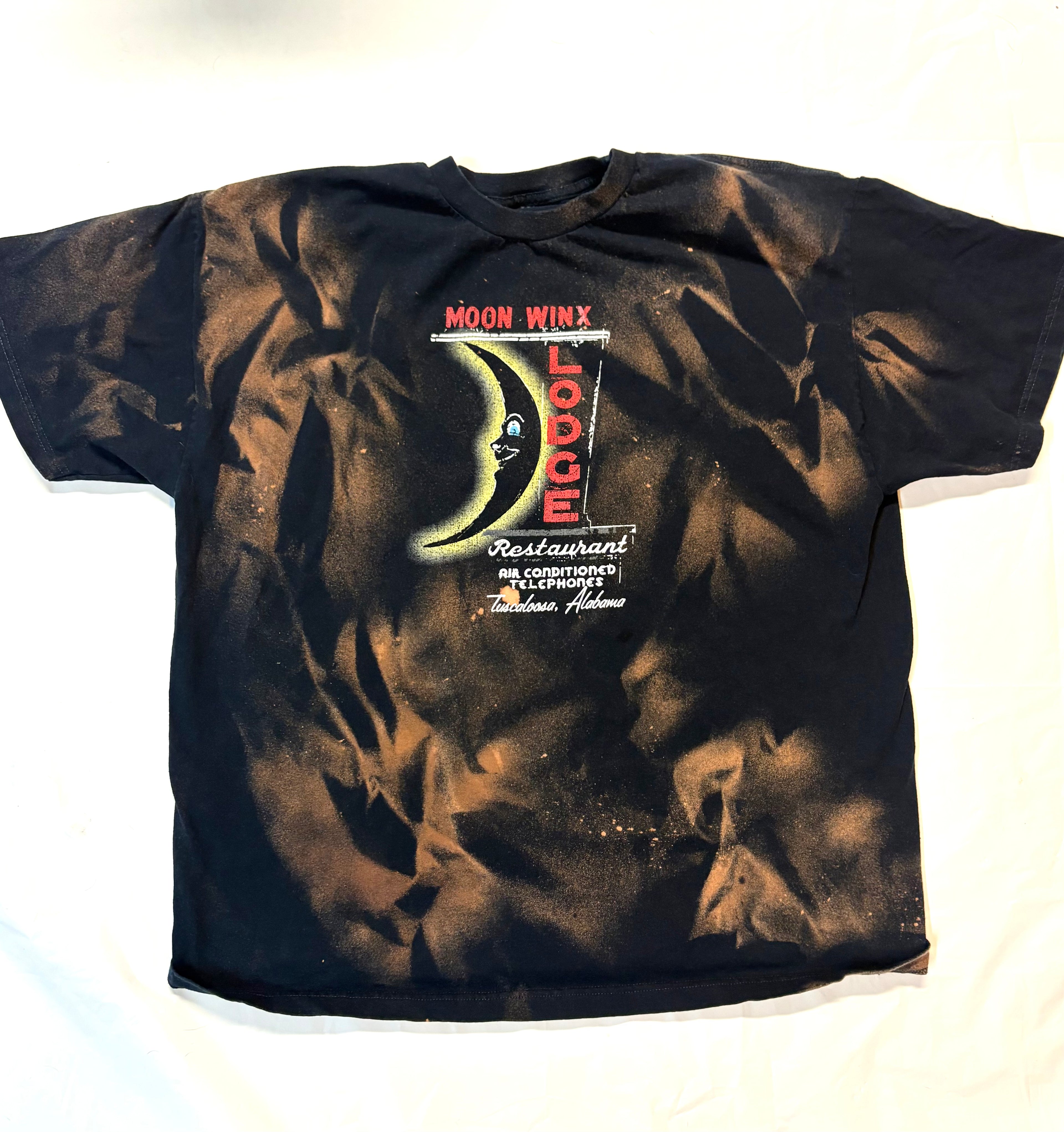 Moon Splash-Dyed Skeleton Disco T-Shirt