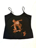 Black tank top with skater doing a trick