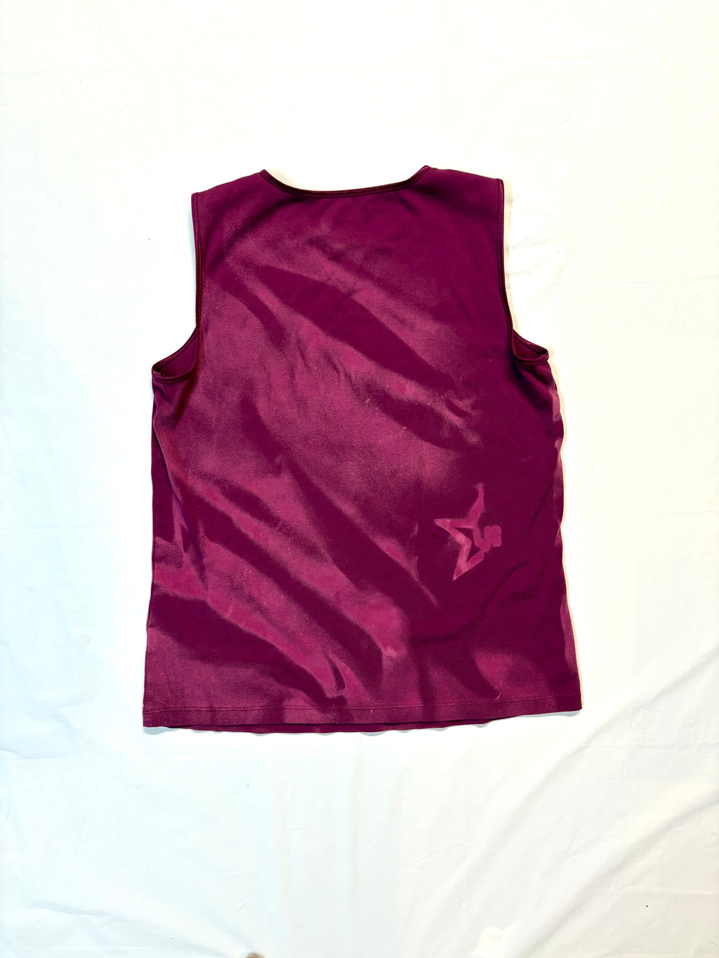 purple slash bleach tank top 