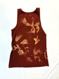 Maroon Splash Bleach-Dyed Tank Top - Large