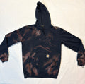 Dark blue bleach dyed carhatte with snowboarder