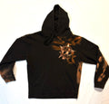 Black Skull Bleach Splash Hoodie
