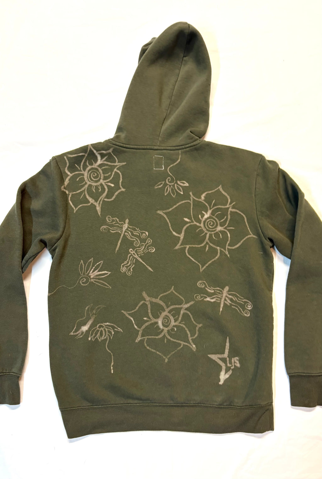 Grateful Dead Welcome to Spring Hand-Printed Green Hoodie