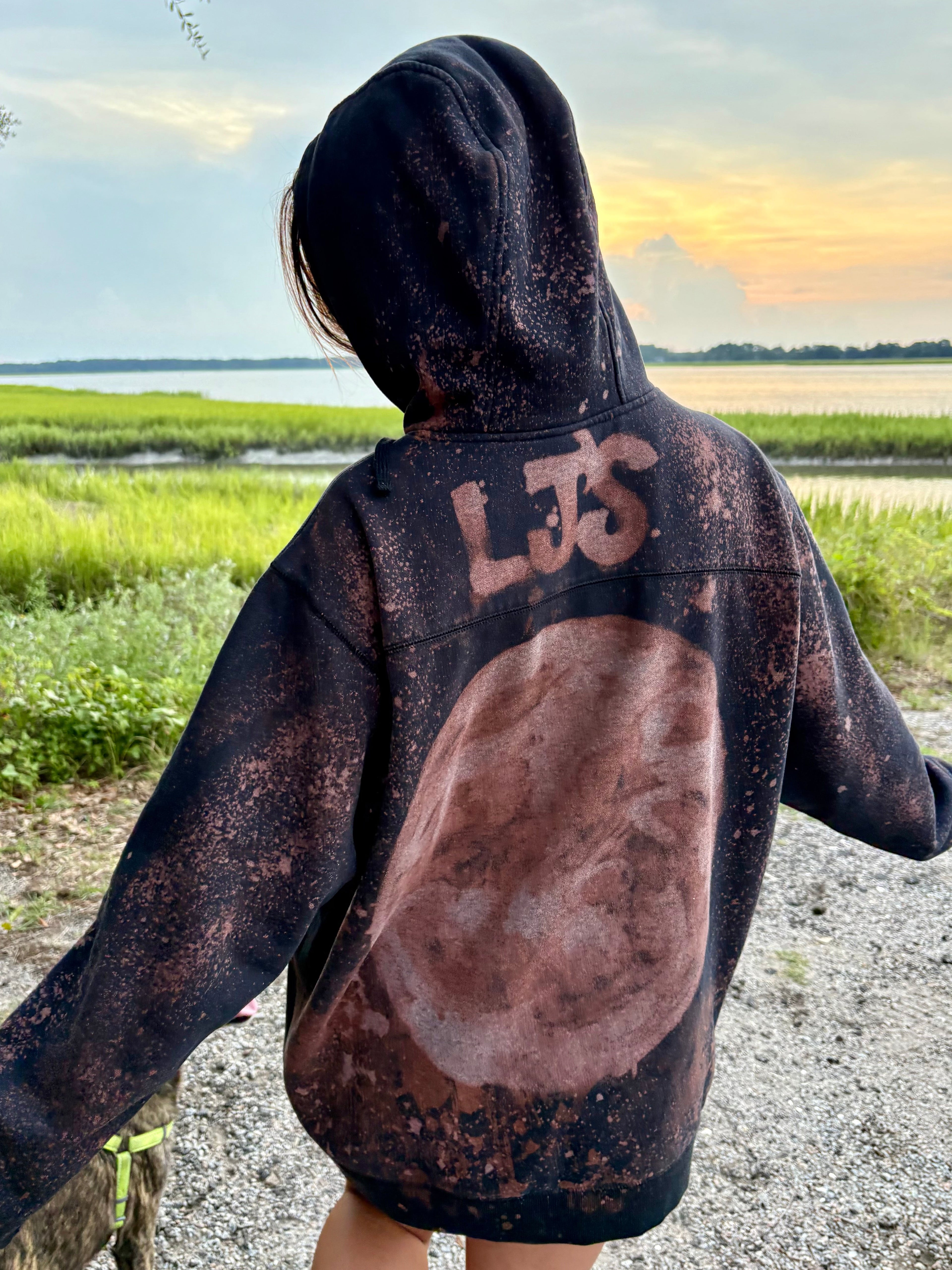 Hand-Painted Bleach Art - Sun, Moon, Star Designs