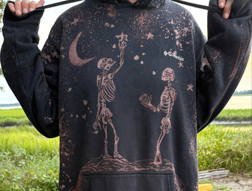 Hand-Painted Bleach Art - Skeleton Designs