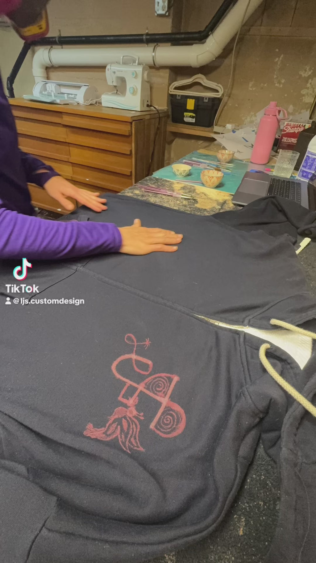 Hand-Painted Bleach Art - Low Rider Dreams  - LJS Design - Mens XL